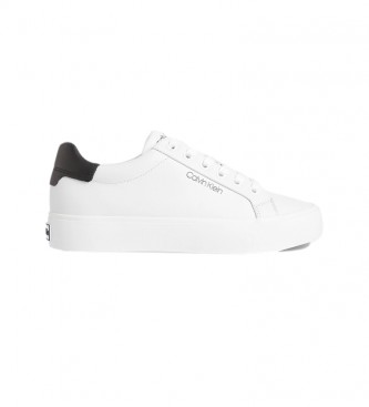 Calvin Klein Vulc Lace Up LTH sapatos de couro branco