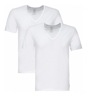 Calvin Klein Pack 2 T-shirts Algodão moderno branco