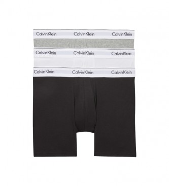 Calvin Klein Pack  3 Boxers Largos - Modern Cotton negro, blanco, gris