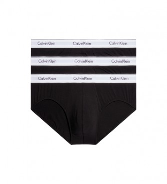 Calvin Klein Pack 3 Slips - Modern Cotton negro