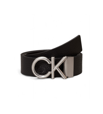 Calvin Klein Cintura in pelle con logo nero