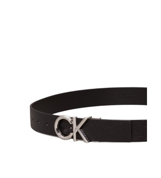 Calvin Klein Cintura in pelle con logo nero