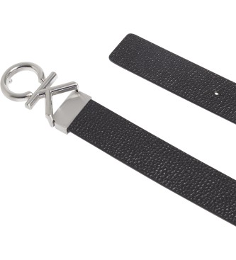 Calvin Klein Leather belt with black logo