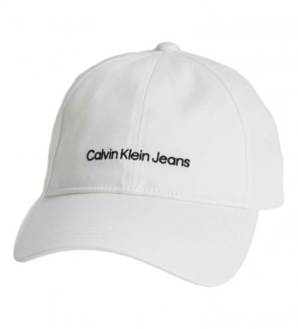 Calvin Klein Bio-Baumwollmtze mit Logo wei