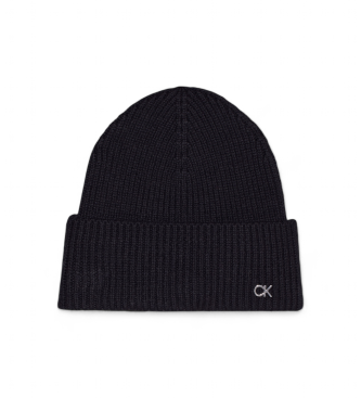 Calvin Klein Gorro de malha em mistura de caxemira e l preto