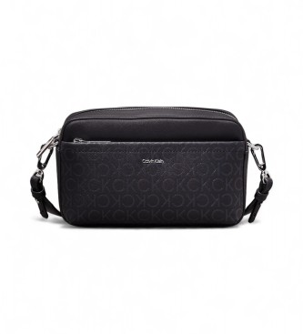 Calvin Klein Convertible logo messenger bag black