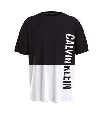 Calvin Klein T-shirt Color Block Oversized noir, blanc