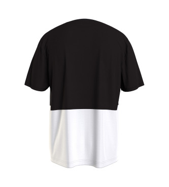 Calvin Klein T-shirt Color Block Oversized czarny, biały