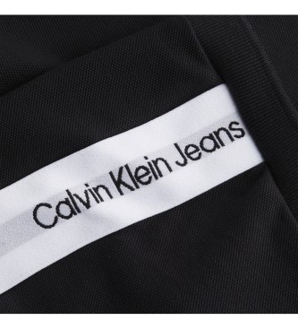 Calvin Klein Contrast Tape black polo shirt