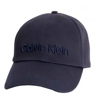 Calvin Klein Kapa Bombaž Twill Logotip mornarsko modra