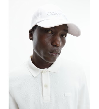 Calvin Klein Czapka z logo Cotton Twill biała