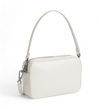 Calvin Klein Bolsa de ombro acolchoada com aba bege