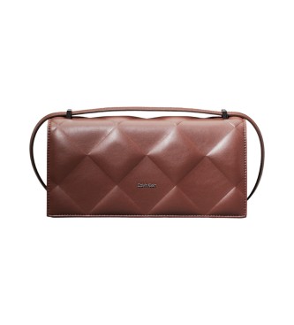 Calvin Klein Bolso de hombro convertible acolchado marrn