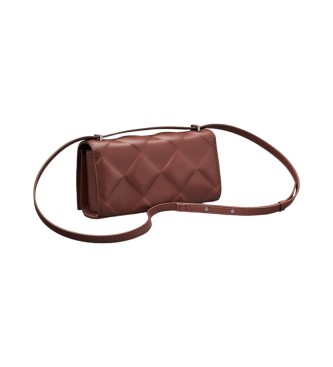 Calvin Klein Brown quilted convertible shoulder bag