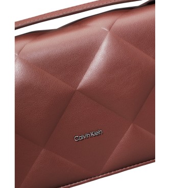 Calvin Klein Brown quilted convertible shoulder bag