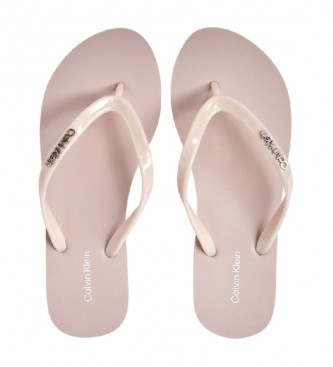 Calvin Klein Pink monochromatic flip-flops