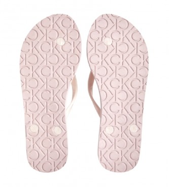 Calvin Klein Pink monochromatic flip-flops