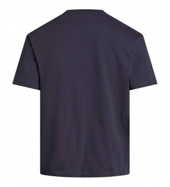 Calvin Klein T-shirt con logo eroe blu navy