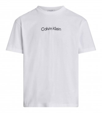 Calvin Klein T-shirt branca com o logotipo do heri