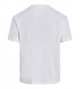Calvin Klein T-shirt branca com o logotipo do heri