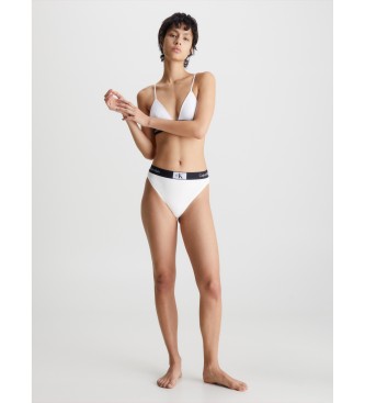 Calvin Klein Figi brazylijskie z wysoką talią Ck96 białe