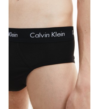 Calvin Klein Pack 5 Slips Cotton Stretch negro