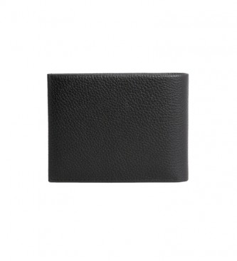 Calvin Klein Carteira de couro com carteira e compartimento de moedas preto -9c12,5c1cm
