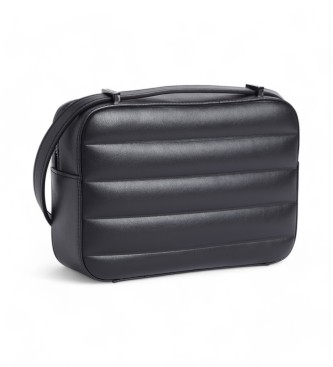 Calvin Klein Padded shoulder bag with flap black