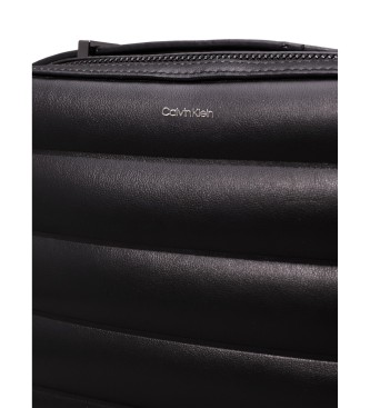 Calvin Klein Padded shoulder bag with flap black