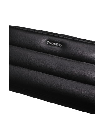 Calvin Klein Portefeuille zipp matelass avec RFID noir