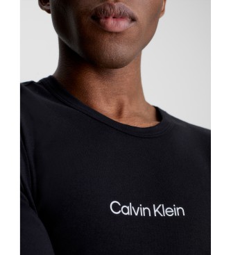 Calvin Klein T-Shirt manga comprida - Estrutura moderna em preto