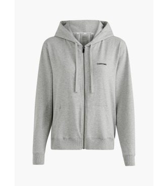 Calvin Klein Lounge Zip Up Modern Cotton Sweatshirt grey