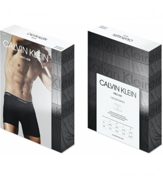 Calvin Klein Pacote de 2 calções de boxer pretos