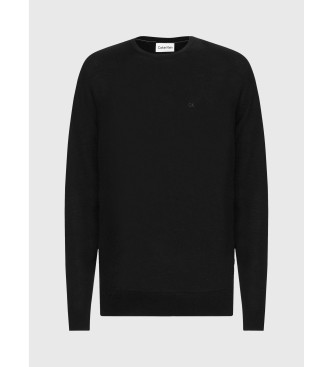 Calvin Klein Merino wol trui zwart