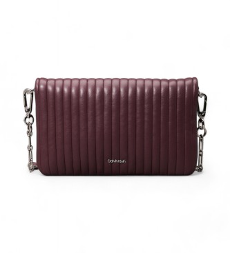 Calvin Klein Mini Line maroon shoulder bag