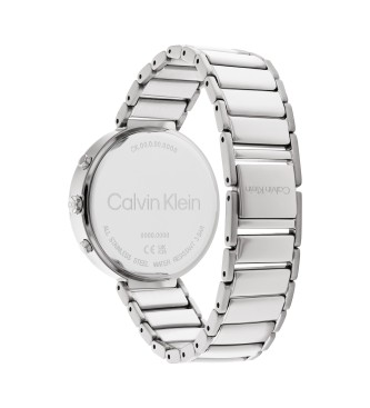 Calvin Klein Relgio analgico minimalista com barra em T branco