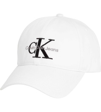 Calvin Klein Czapka z logo z bawełny organicznej biała