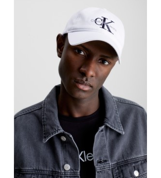 Calvin Klein Cappellino Logo in cotone organico bianco