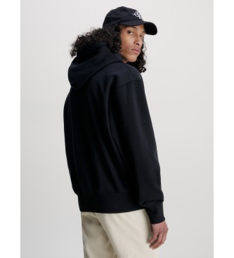 Calvin Klein Mikina s kapuco in logotipom črna