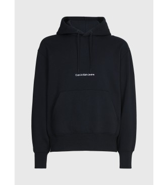 Calvin Klein Sweatshirt mit Kapuze und Logo schwarz