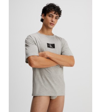 Calvin Klein T-shirt en coton biologique Ck96 gris