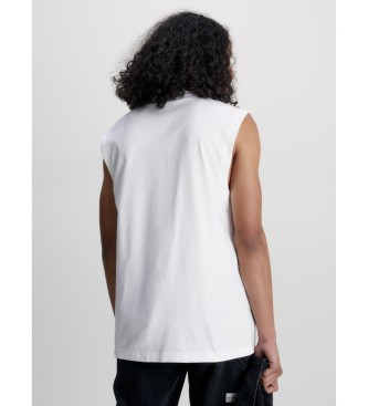Calvin Klein Biała koszulka monologowa