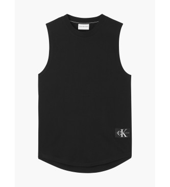 Calvin Klein T-shirt Monologo Badge zwart