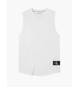 Calvin Klein T-shirt Monologo Badge blanc