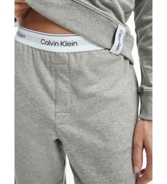 Calvin Klein Pantaloni lunghi pigiama in cotone moderno grigio