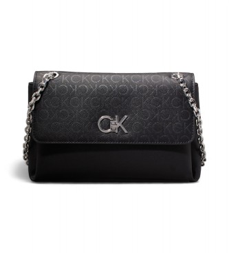 Calvin Klein Borsa a tracolla convertibile con logo nero