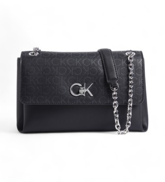 Calvin Klein Borsa a tracolla convertibile con logo nero