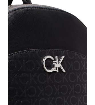 Calvin Klein Runder Rucksack mit schwarzem Logo