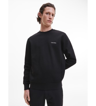 Calvin Klein Sweatshirt i genanvendt polyester sort