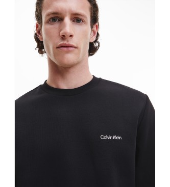Calvin Klein Felpa nera in poliestere riciclato